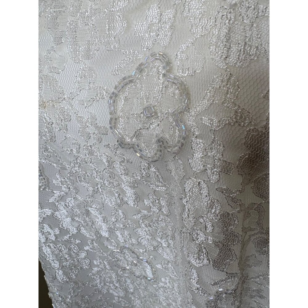 NEW Vintage-Inspired Lace Asymmetrical Top 2X Fringe Hem Angelcore Cottage Core - Picture 11 of 16